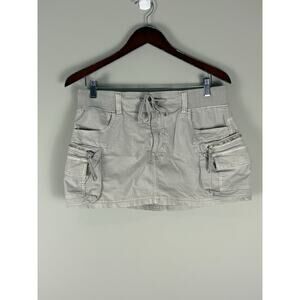 American Eagle Gray Cargo Skort Mini Skirt Size 6 Streetwear